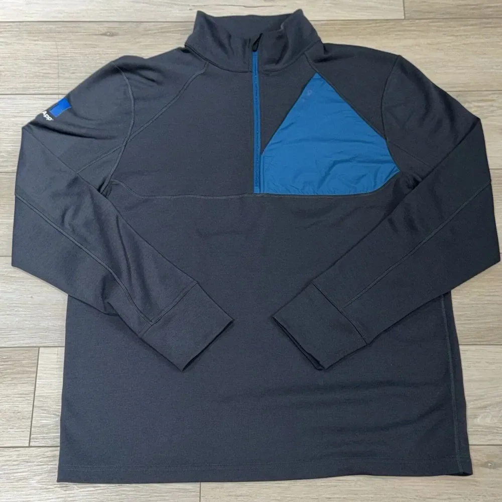 Marmot Hanging Rock 1/2 Zip Men's XL Performance Sweater Gray/Blue Outdoor Cargo